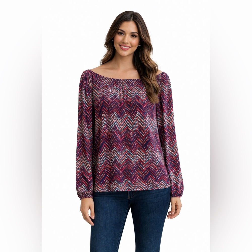 NEW Maurices Colorful Long Sleeve Top